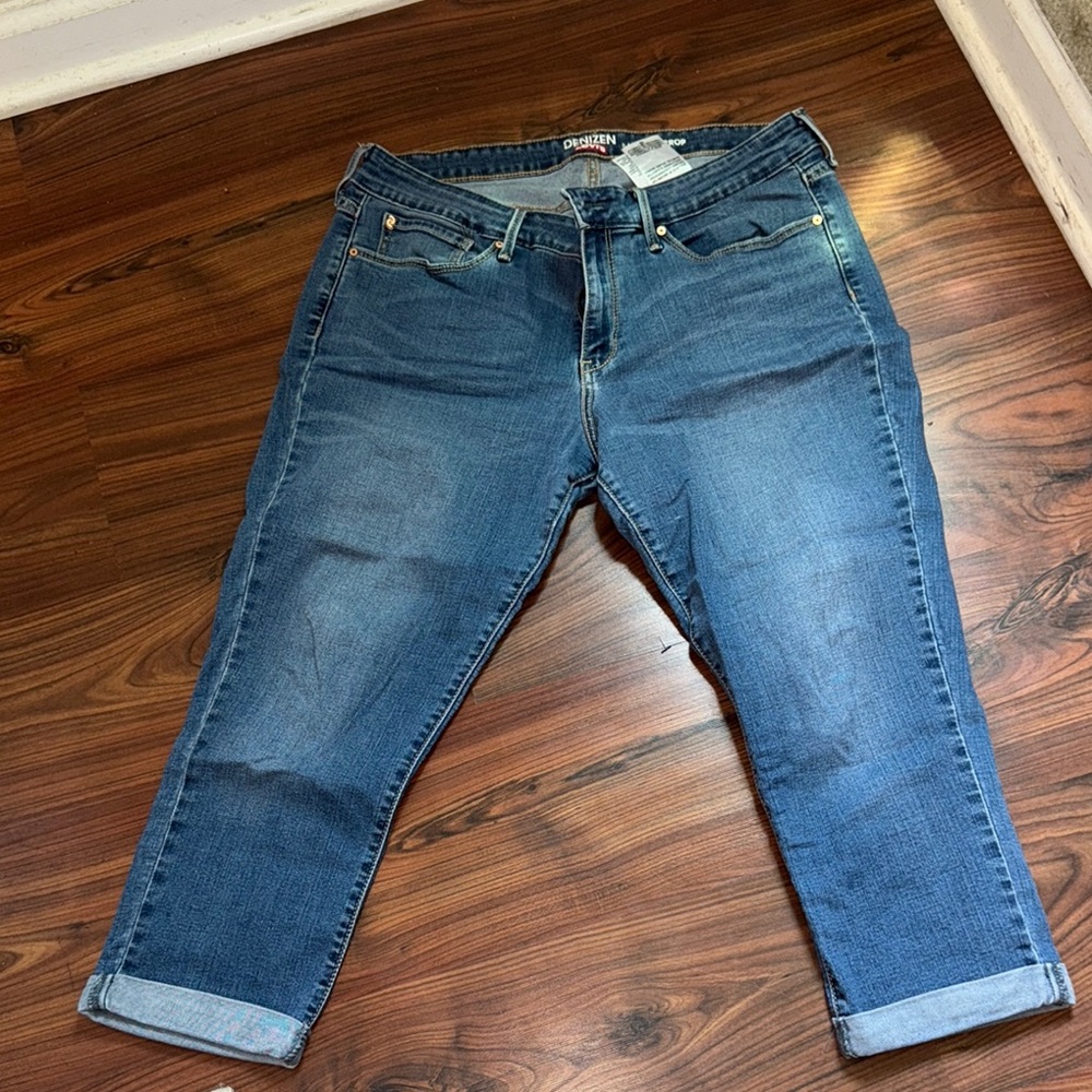 Denizen from Levi's Blue Ankle Cropped Jeans with Tapered Leg Plus